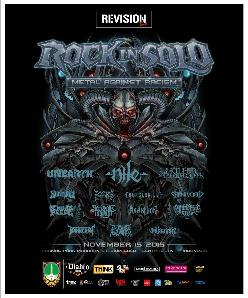 TOMORROW! <a href="/Rock_In_Solo/">Rock In Solo</a> 2015 Std. Manahan w/ <a href="/Seringai/">Seringai | ニヤリ</a> <a href="/burgerkill/">Burgerkill Official</a> <a href="/Carnivored/">Carnivored</a> <a href="/serigalaxmalam/">SERIGALA MALAM</a> <a href="/Unearthofficial/">UNEARTH</a> etc