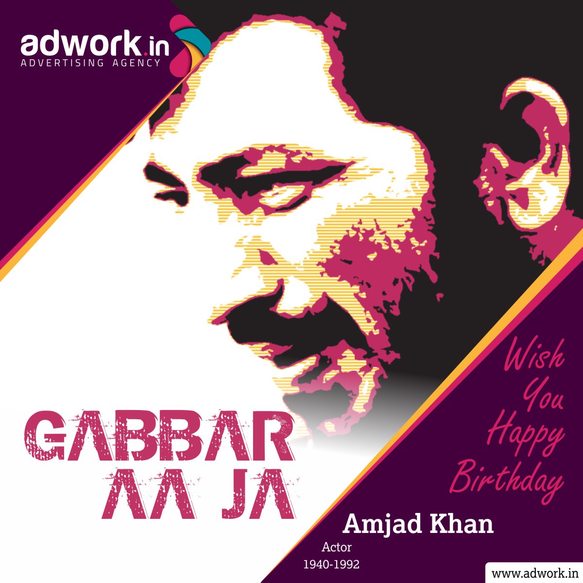 Wish you happy birthday Amjad Khan, 1940-1992,  Visit on 