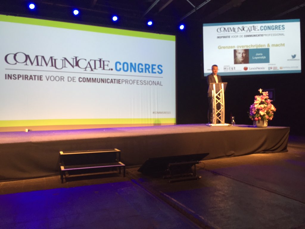 AWND2011's tweet photo. Start #commgres15 met @jorisluyendijk https://t.co/nuBJqU5A9G