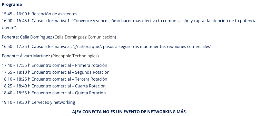 AJEValencia's tweet photo. Llegó el día de #AjevConecta
Os esperamos a las 16.00h en @waycoideas
Aquí está el programa https://t.co/XBYeU4mqAw https://t.co/CoXG18s8ZT