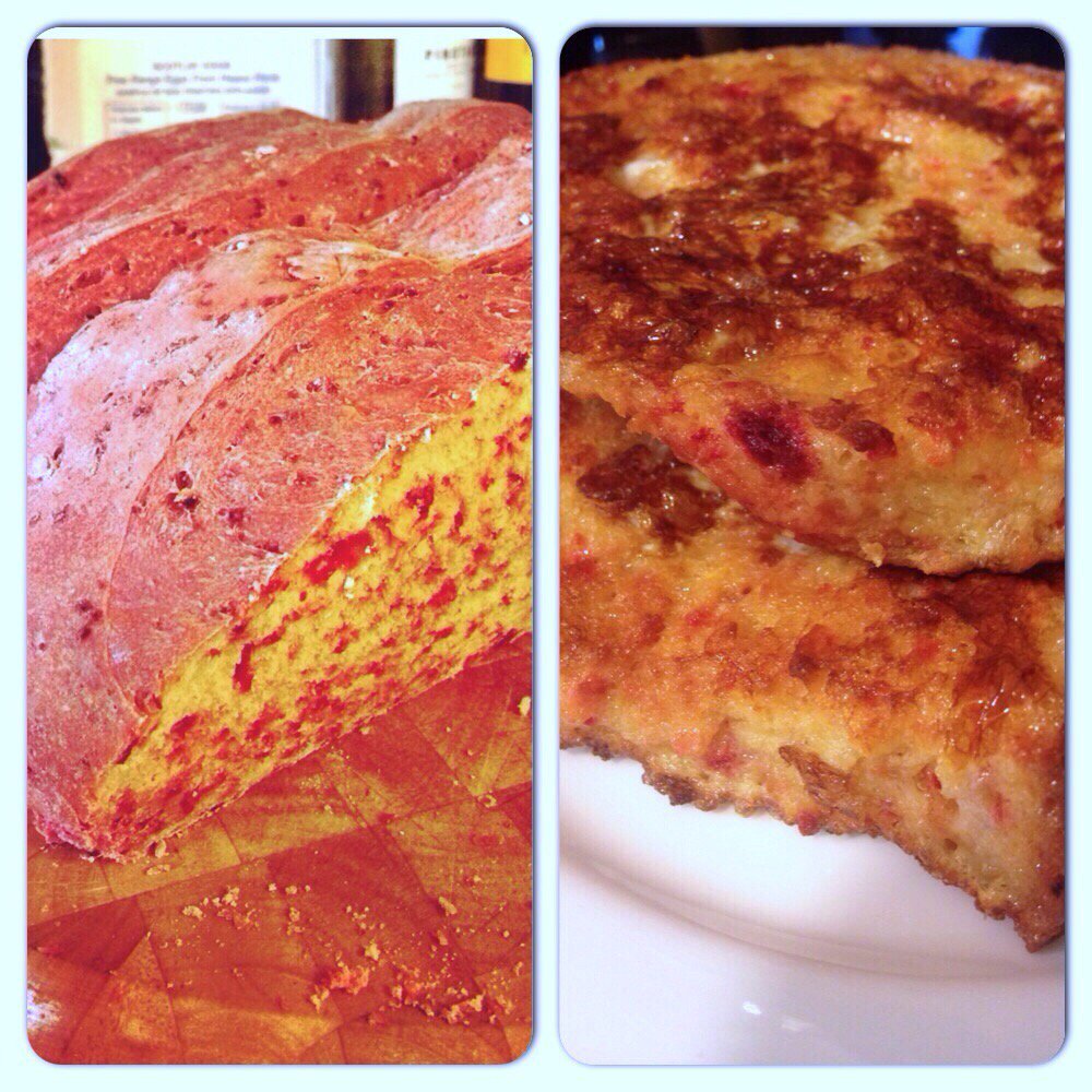 Homemade beetroot and apple bread French toast #lochnessfarmbnb #localproduce #frenchtoast #lochness #eggybread