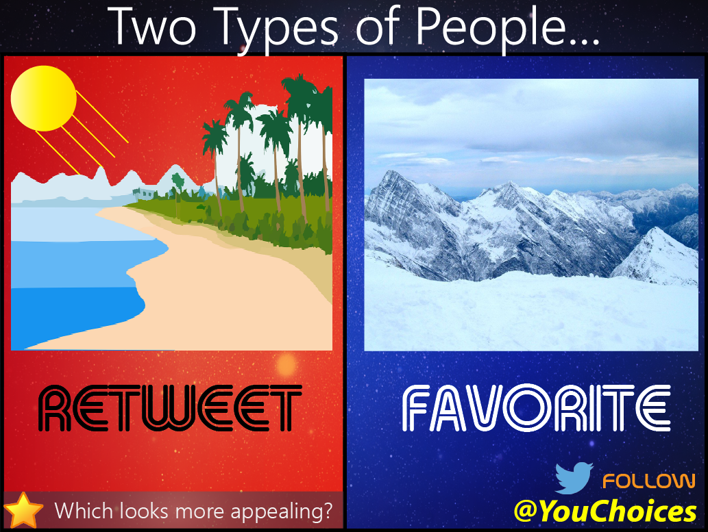 YouChoices's tweet photo. Which type are you? https://t.co/M8vLc3b1W9