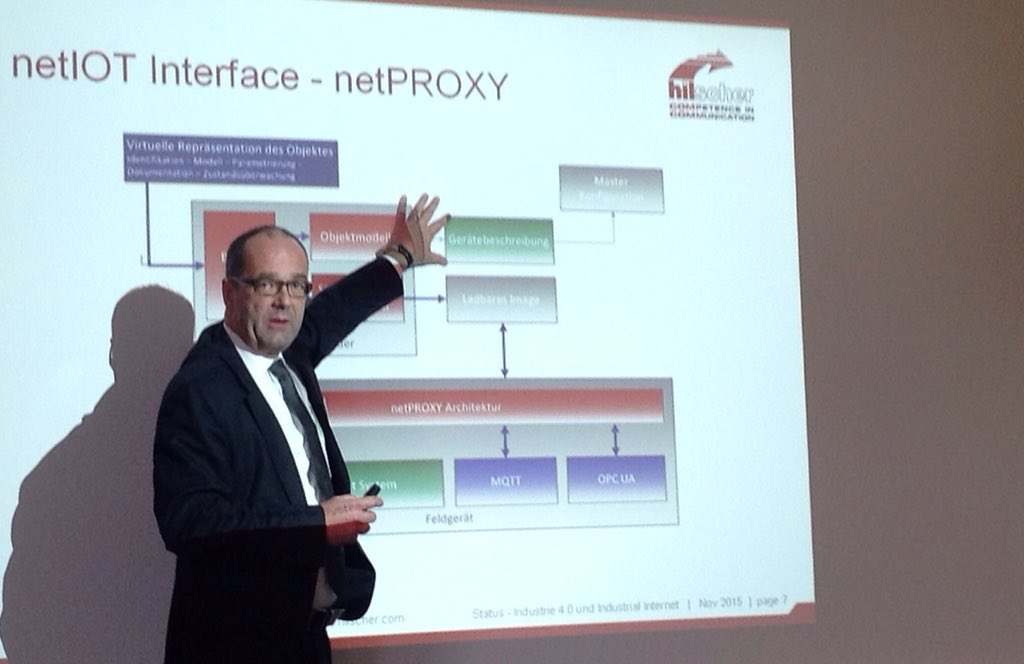 DirkSchaar's tweet photo. Armin Pühringer erklärt das #Hilscher #netIOT #Interface https://t.co/vazT7CEIWc