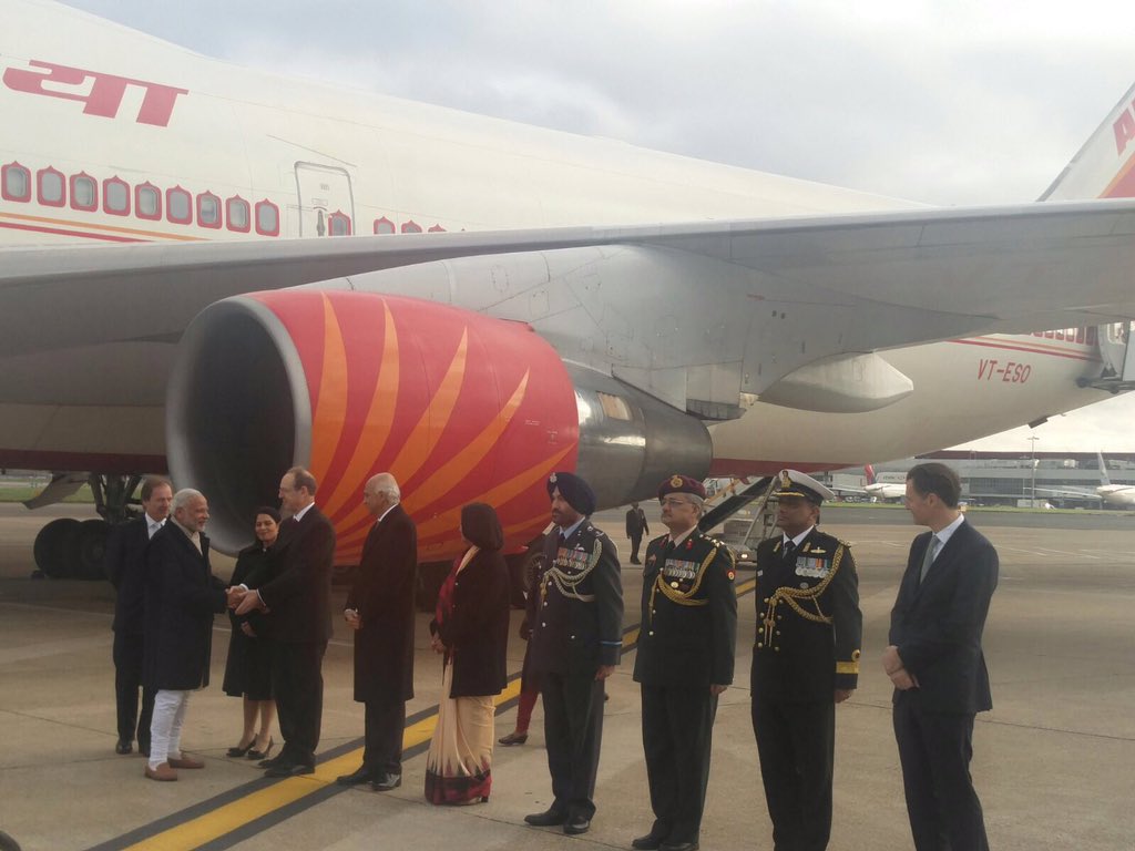 narendramodi's tweet photo. Reached London. India-UK ties will receive a great impetus. Will attend a wide range of programmes in UK. https://t.co/qWIb3jNFBC