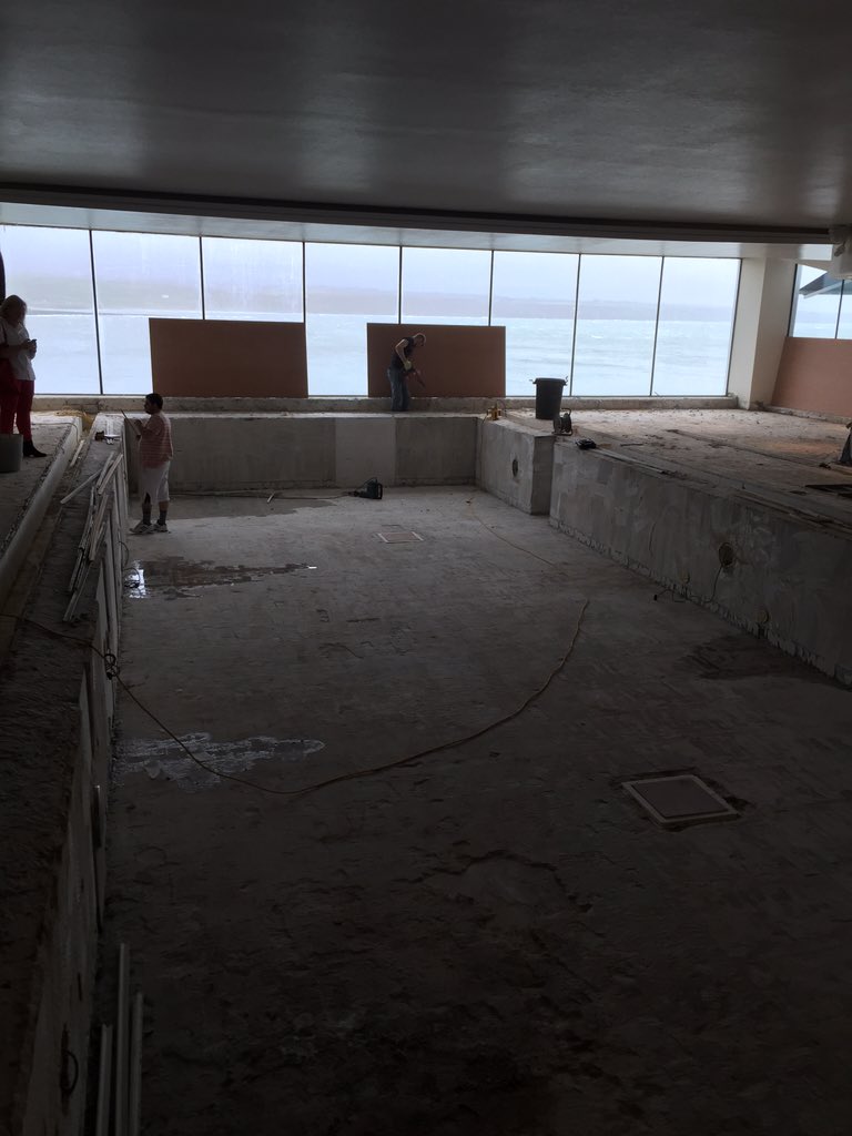 cliffhousehotel's tweet photo. Stripped back completely. #threewordtweet #poolrefurb https://t.co/OPpNhRO5CS