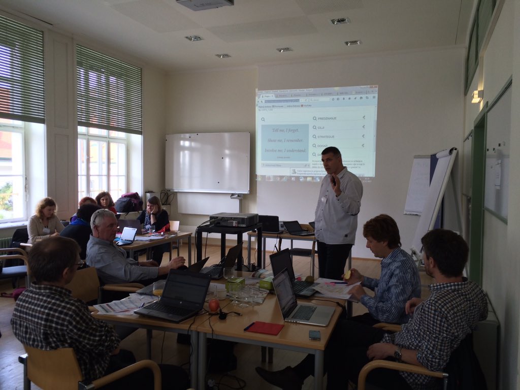 ats2020project's tweet photo. Radovan from @zrss_si showing some exemplar ePortfolios from the Slovenian implementation of @eufolioirl #ats2020 https://t.co/wGbr3qrBS3