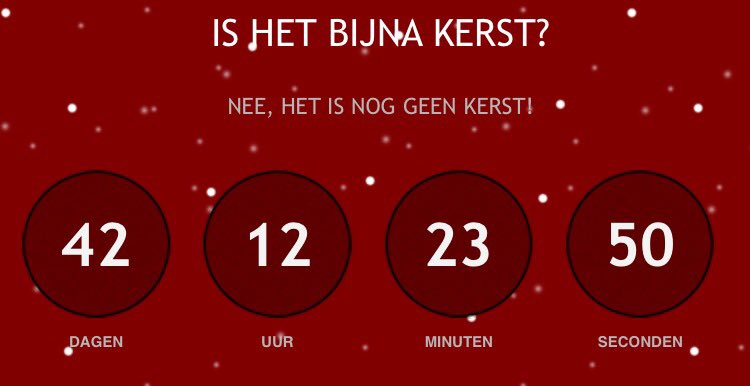 Nog 42 dagen tot kerst! Wij zijn aan het aftellen, u ook?