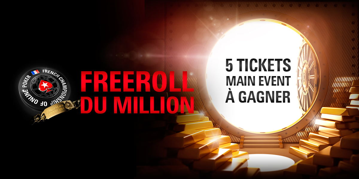 PokerStarsFR's tweet photo. Le #Freeroll du million, c'est ce soir à 20h sur @PokerStarsFR ! Qui est in pour la folie ??? https://t.co/wqcvgr4KKy