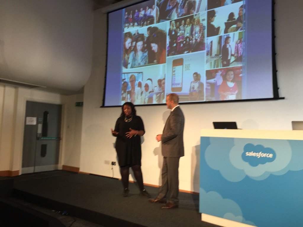 jdingwallsf's tweet photo. Great to hear from @aimafidon representing the Salesforce Foundation at Dreamforce 2 You Birmingham #df2you https://t.co/EIvVMpX18n