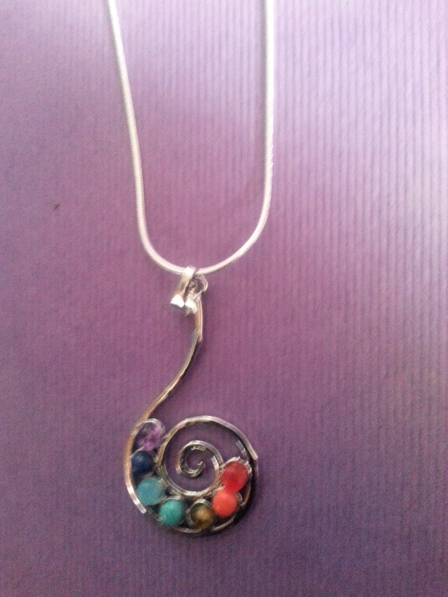 mysticmoonmagic's tweet photo. Chakra necklaces £10 FREE UK DELIVERY #chakra #spiritual #healing #angels #wicca #gifts #tarot #spells #magick https://t.co/KXBsy7Xor8