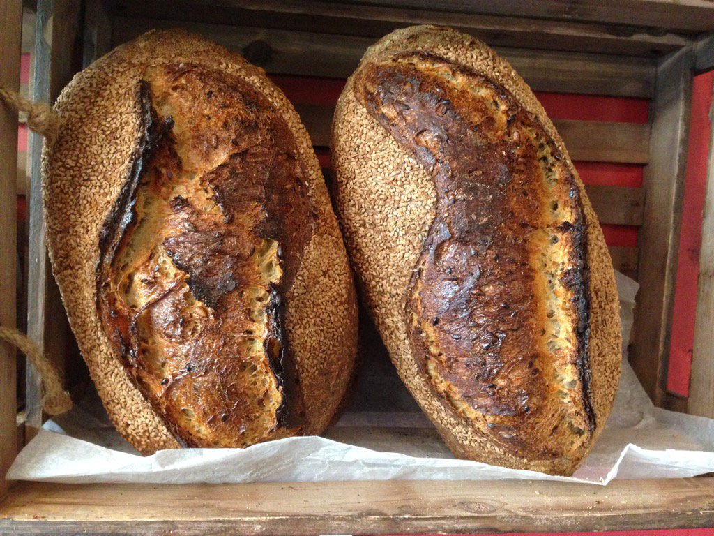 @haxbybaker eyeliner on the seeded sours today dude #realbread#sourdough