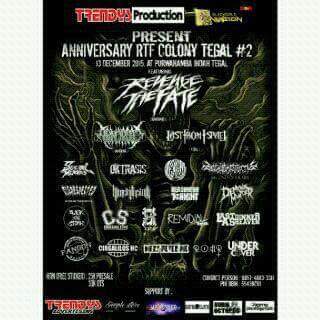indrasupriyant8's tweet photo. Anniversary RTF COLONY TEGAL #2. With @REVENGETHEFATE  @SM_Deathcore  and many more, 13/12/15 @ Purin TEGAL. \DC/ https://t.co/raJrBYxBVt