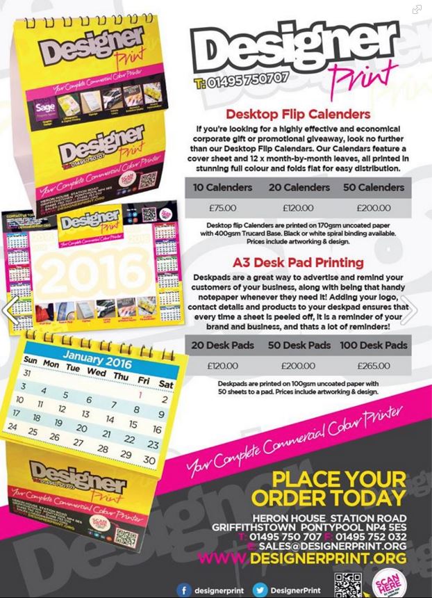 DesignerPrint's tweet image. This #Christmas give your clients a Desktop Flip Calendar or A3 Deskpad and they'll #remember you all year round!