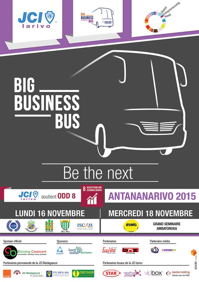 jcimadagascar's tweet photo. Pour la #GEW, JCI #Iarivo présente "Big Business Bus" https://t.co/wz2cSqAnag #100years #improvethefuture #GEWMada https://t.co/S8XwslWl6r