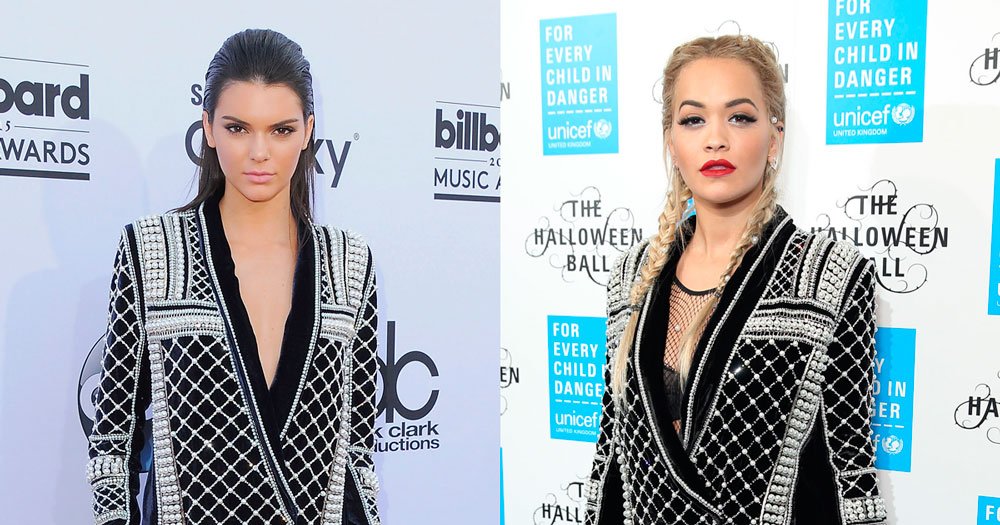 GlamourMex's tweet photo. CELEBRITIES: @RitaOra decidió darle su toque al saco de #HMBalmanation de @KendallJenner. https://t.co/yb1u2TF0aG https://t.co/BB8KTKrGpu