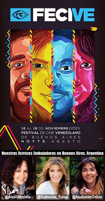 catherine_fulop's tweet photo. Llegó el día! Hoy comienza el primer Festival de Cine Venezolano de Buenos Aires @FECIVEOFICIAL #venaconocernos https://t.co/8LVsY2FYRa