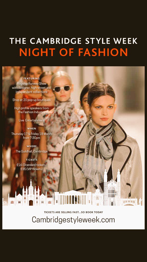 TheMarketingBtq's tweet photo. #cambridgestyleweek tickets are now on sale! Pop along to the flagship shows on March 17 & 18 at the guildhall ... https://t.co/LUPHVhbmCz