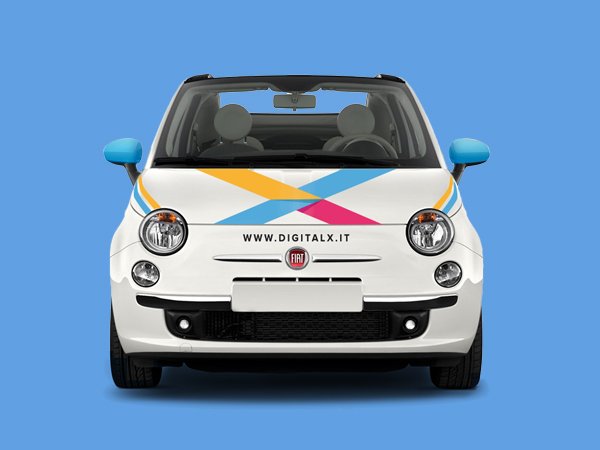 DigitalX_dev's tweet photo. Ecco la nostra nuova DigitalCar. #fiat500 #layout #colours #branding https://t.co/pO9bhGK2m5