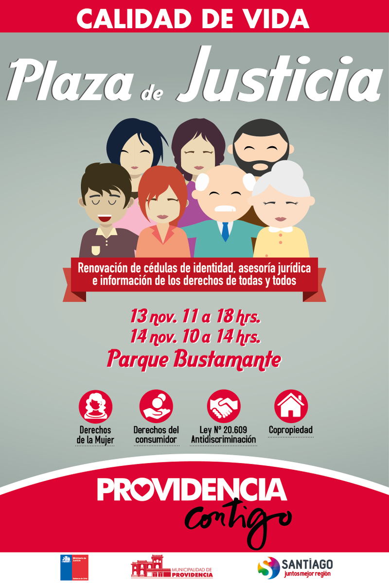 JusticiaRM's tweet photo. Los invitamos a visitar Plaza de Justicia en Providencia, viernes 13 y sábado 14 de noviembre. https://t.co/DY6Le470R0