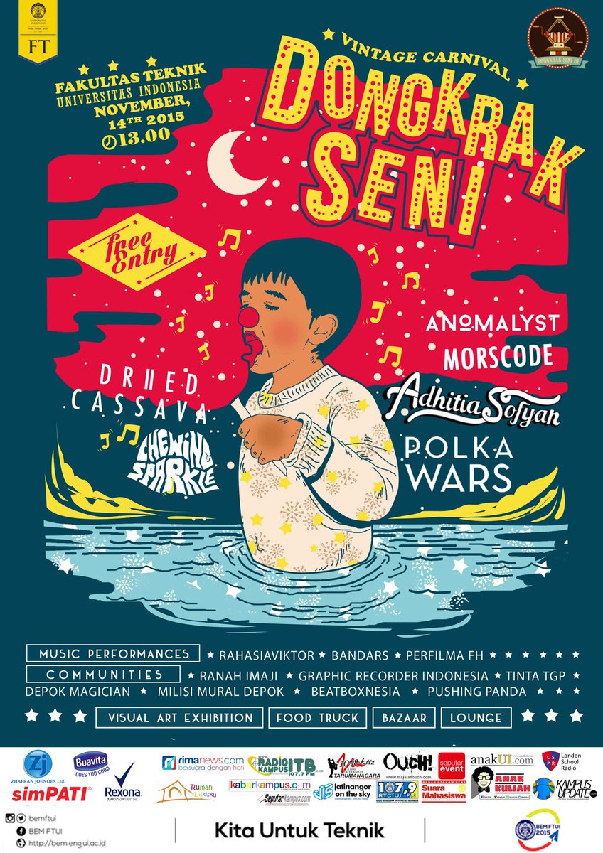 radioLSPR's tweet photo. [INFO LSR] Got no plans for this weekend? Then you should check out @DongkrakSeniUI #EkspresiKreasi https://t.co/o6jFT4z4TJ