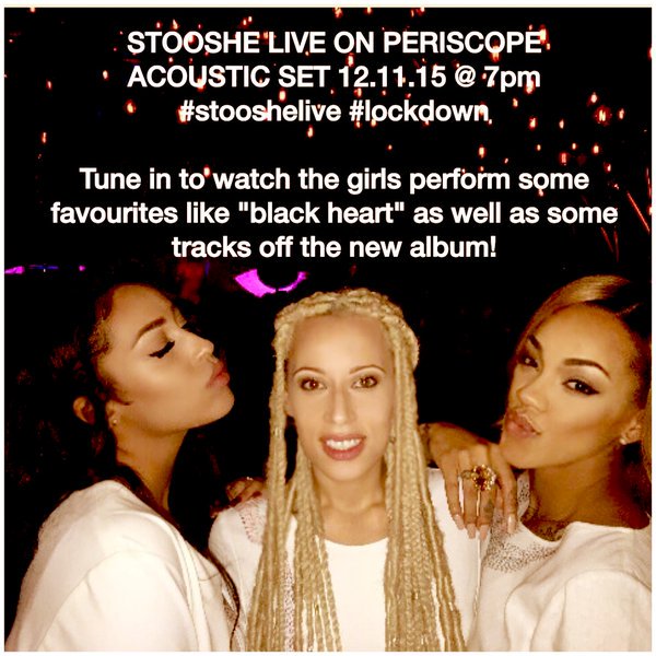 stooshe_army's tweet photo. Tonight On Periscope @Stooshe Will Be Doing A Live Acoustic Set #StoosheLive #Lockdown https://t.co/nRXW0DRiWK https://t.co/BQwWX1fFka