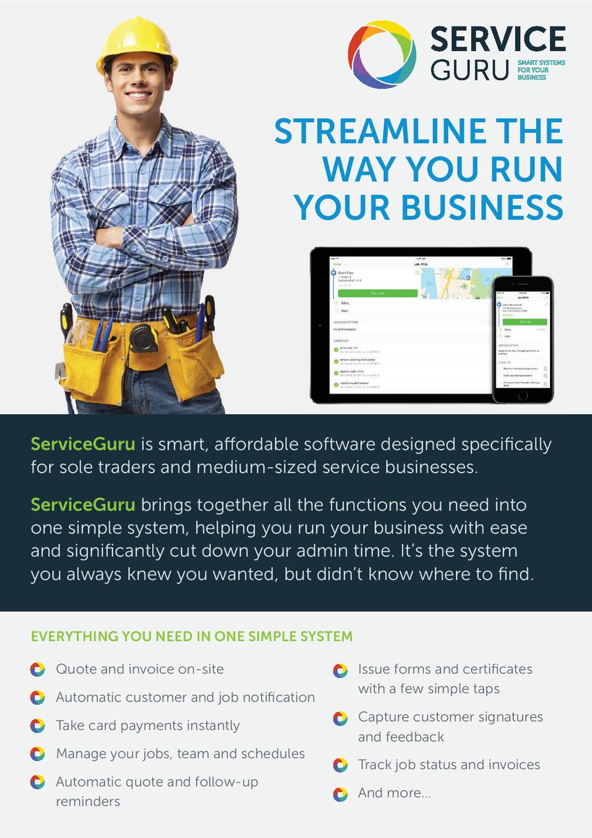 For all you trades out there #myServiceGuru -The smarter way to run your service business!