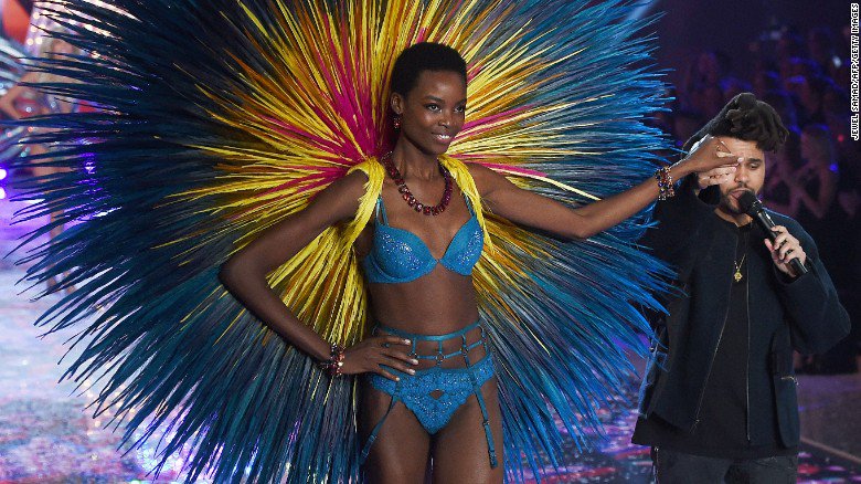 CNN's tweet image. Model Maria Borges made hair history at the Victoria's Secret fashion show: cnn.it/1kP2BeD