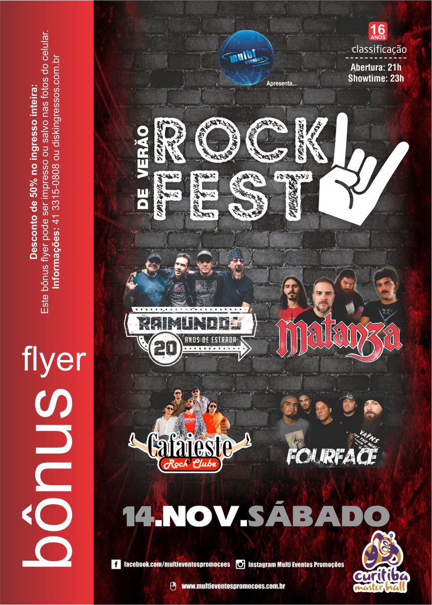 raimundos's tweet photo. Abre a roda CURITIIBAA!! #rockfest #masterhall #curitibarocks https://t.co/s43alFHhnB