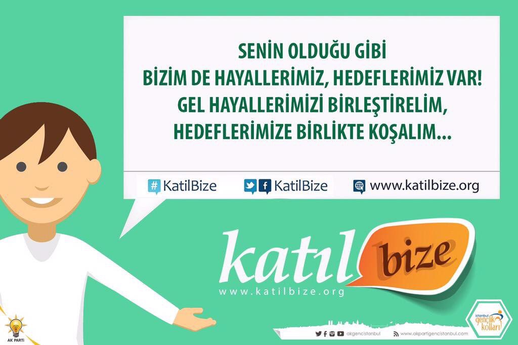 Sevgi, dostluk ve kardeşlik için katilbize.org'a girip bilgilerini yaz, sana ulaşalım #KatılBize