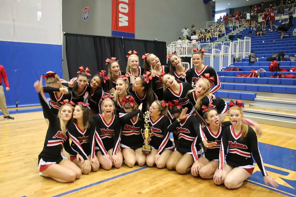 AHSBucsCheer's tweet photo. Help send @AHSBucsCheer off as we head to #GHSA State! Departing today at 6pm!! #BucNation https://t.co/pueRqGQ8oa