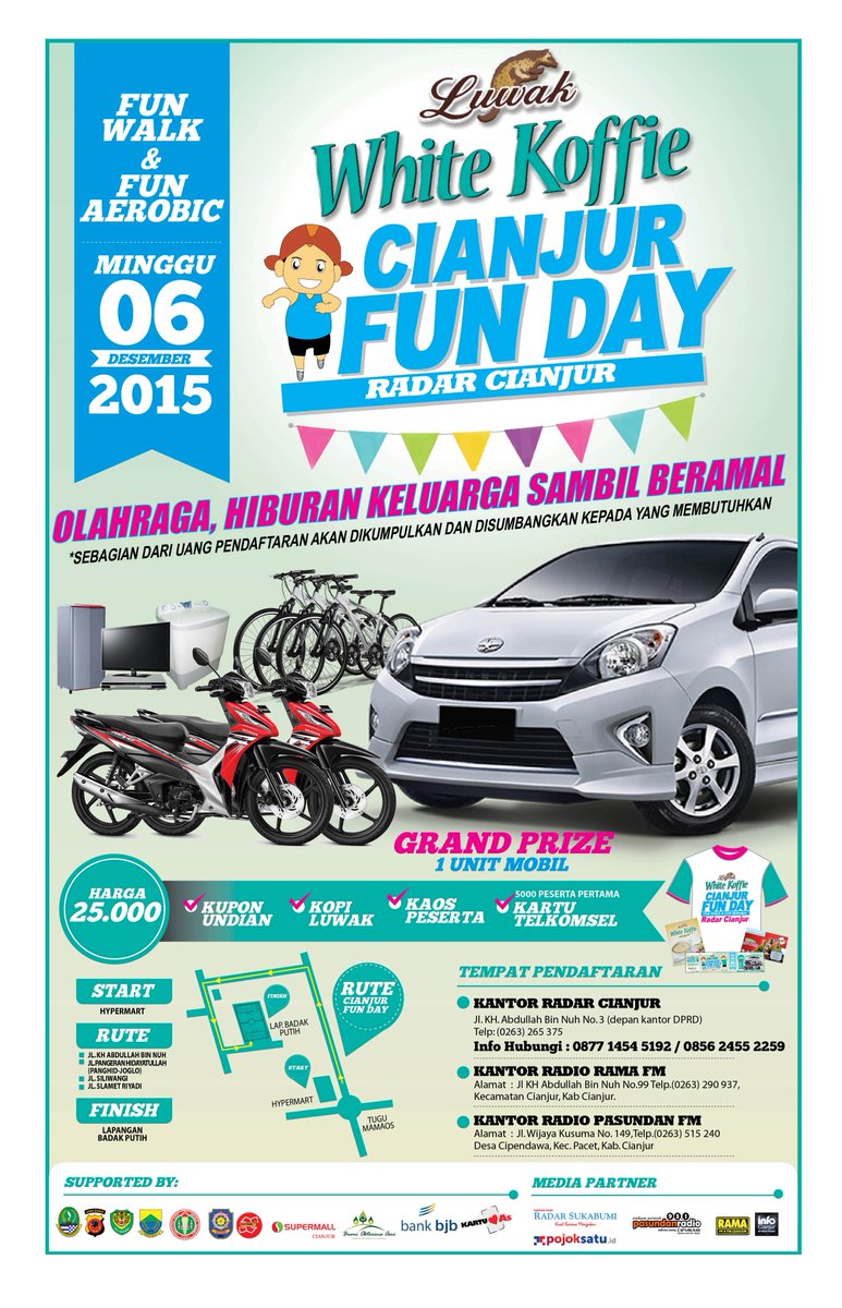 RadarCianjur_'s tweet photo. #EventCJR Cianjur Fun Day 2015! fun walk &amp; fun aerobic 6 Desember 2015. @infocianjur https://t.co/Hz6Wi03TLP
