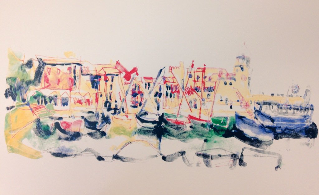 Isobel was in today finishing off her 5 layer Screenprint #screenprinting #openaccess