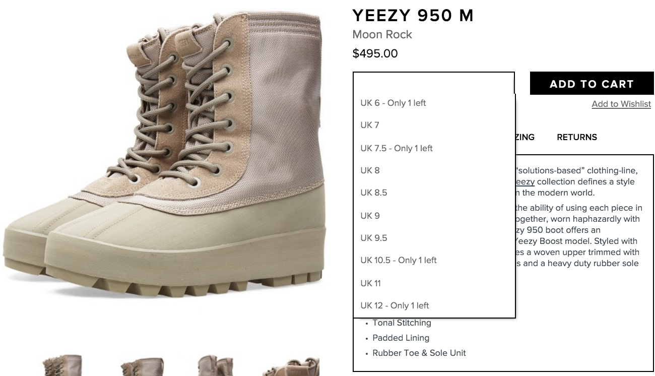 Yeezy 950 size 12 sales