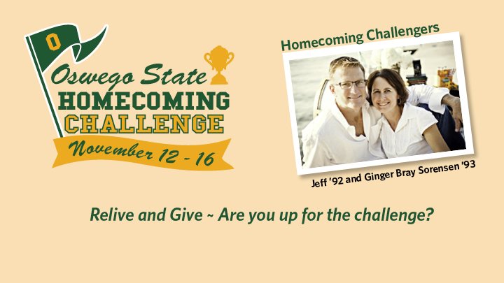oswegoalumni's tweet photo. The #OzHomecoming Challenge kicks off today! Help secure 25K+ in challenge gifts: https://t.co/BmQJ848Ij1 https://t.co/P9RtXwaXcP