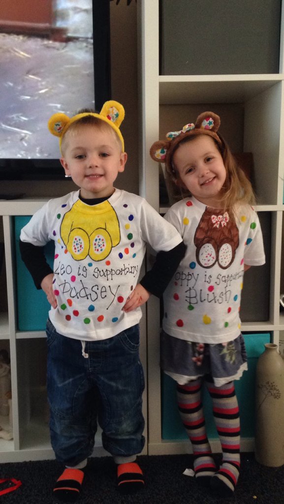 rememberingrory's tweet photo. @BBCLookNorth #childreninneed  our gorgeous little ones supporting at school, homemade tshirts https://t.co/itm2htSK8P
