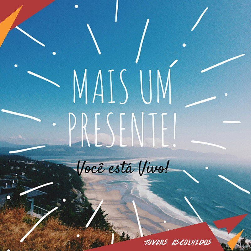 JEscolhidos's tweet photo. Já agradeceu a Deus hoje pelo dia que ele te deu? https://t.co/p0MGFT8haL