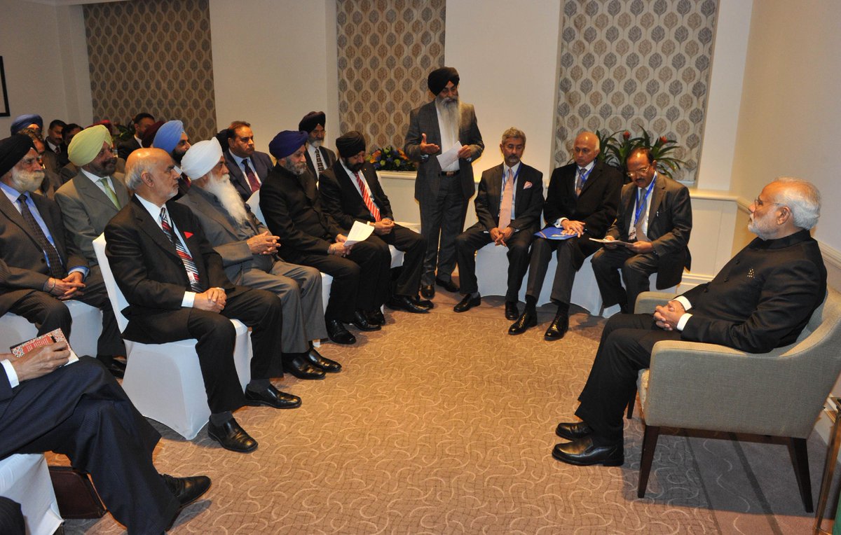 narendramodi's tweet image. Interacted with the Punjabi community in London. We exchanged thoughts on various issues.