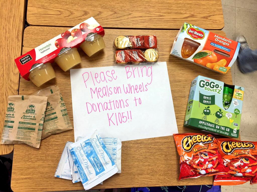 roostuco's tweet photo. Hey WHS! Don't forget your Meals on Wheels donations are due November 20th! Bring your donations to K105! https://t.co/0Gw0x8nVlG