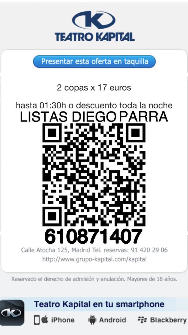 SergioRevents's tweet photo. Jueves en KAPITAL GRATIS CHICOS Y CHICAS - Reserva ya tu reservado con botella- Listas Diego Parra 610871407☎️ https://t.co/afUSuzJgeo