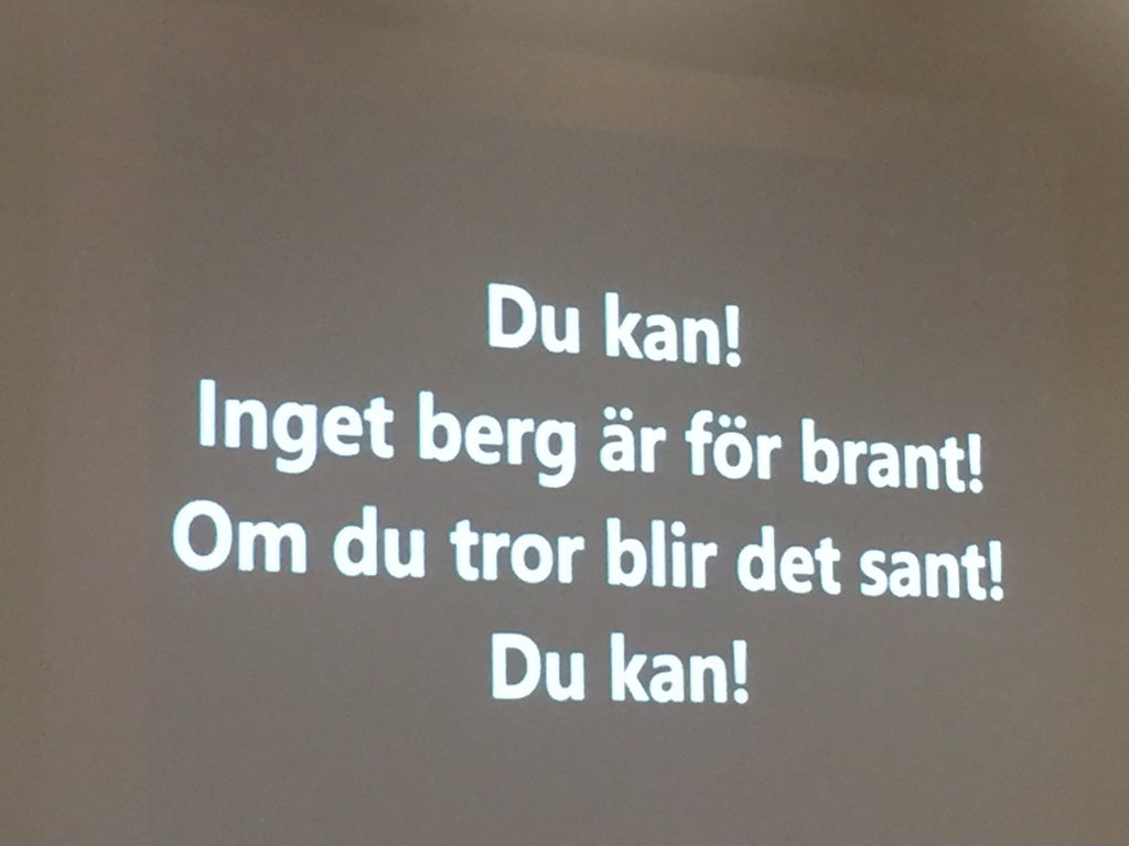 idrottlnu's tweet photo. @carolinakluft avslutar årets Svebi-konferens med föreläsningen Du kan! #svebi2015 https://t.co/n8EL5YHQ4O