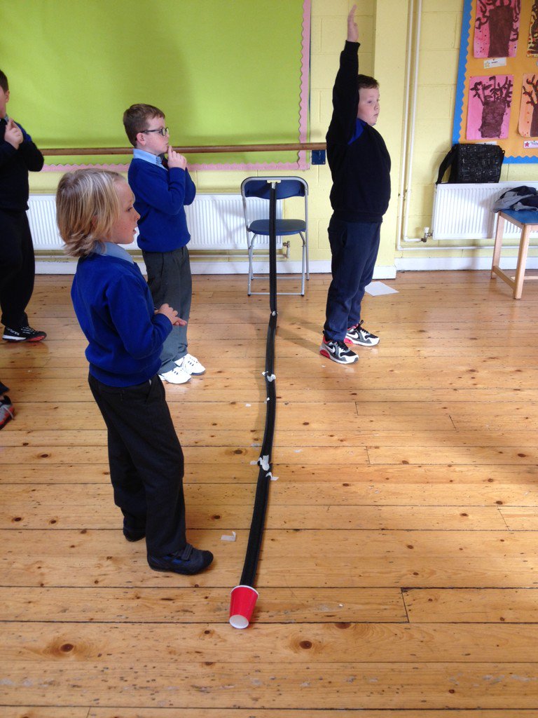 MsoreganSCMJ's tweet photo. Building a roller coaster  #ScienceWeek2015 https://t.co/6blJ1YpFTt