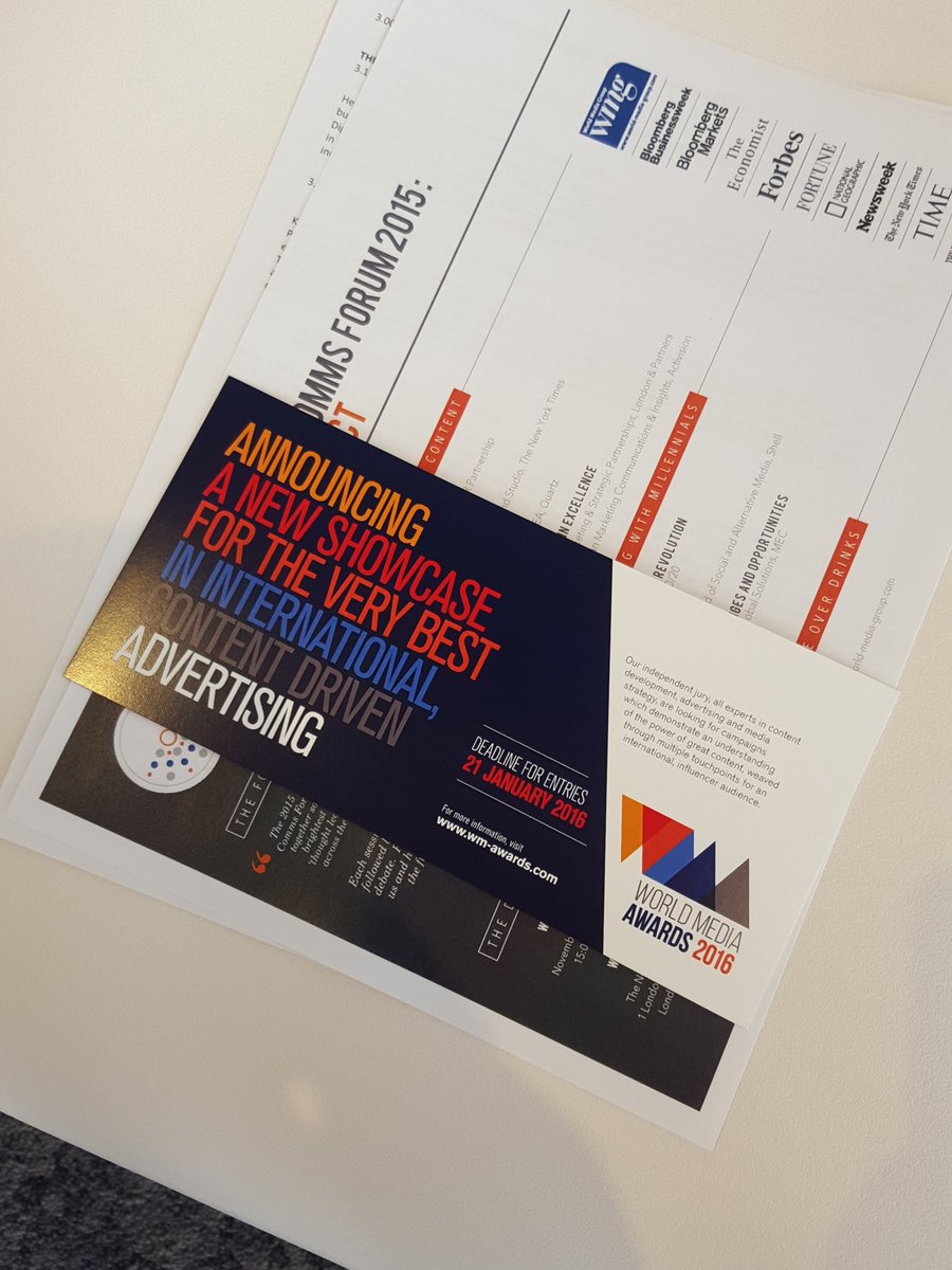DewhirstC's tweet photo. We'll be talking about the newly launched @WM_Awards at today's WMG Digital Comms Forum https://t.co/QjjxvrYM3z