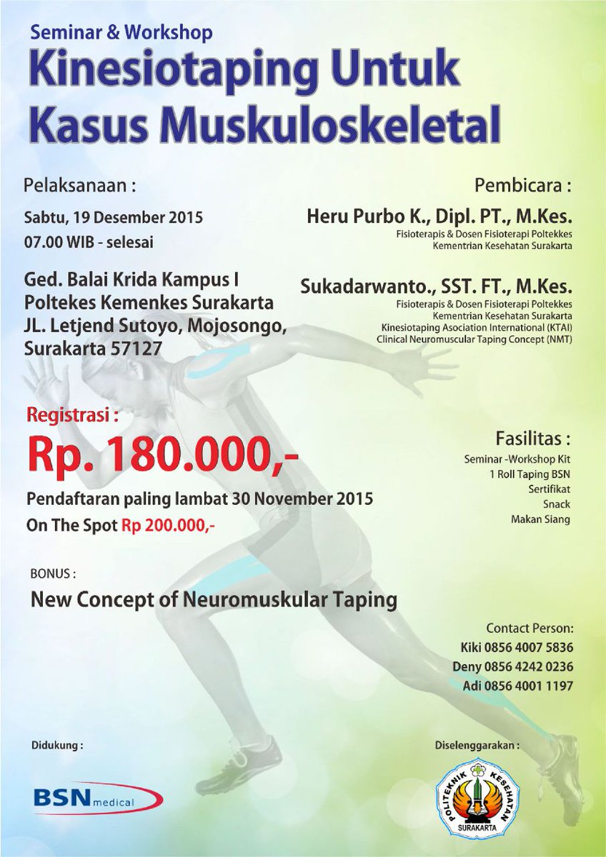 Lets join us! Seminar dan workshop kinesiotaping pada kasus muskuloskeletal