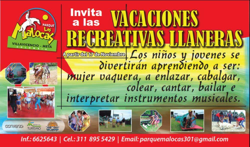 LasMalocas's tweet photo. Continuamos recibiendo inscripciones para participar en las vacaciones recreativas llaneras https://t.co/an4NCDmVeD