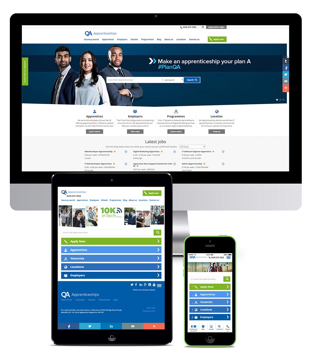 10DigitalTweet's tweet image. Last week we've launched a new website for @QAApprentices, built on  #Umbraco7  bit.ly/1Qjallg