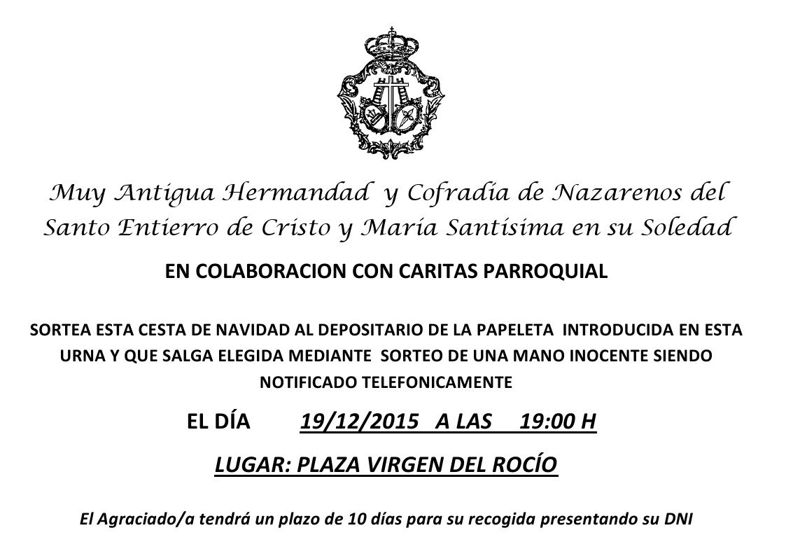 HdadSoledadAlm's tweet photo. Participa y gana en nuestro sorteo de la cesta de navidad para estas navidades. https://t.co/HSSlzZBW8j