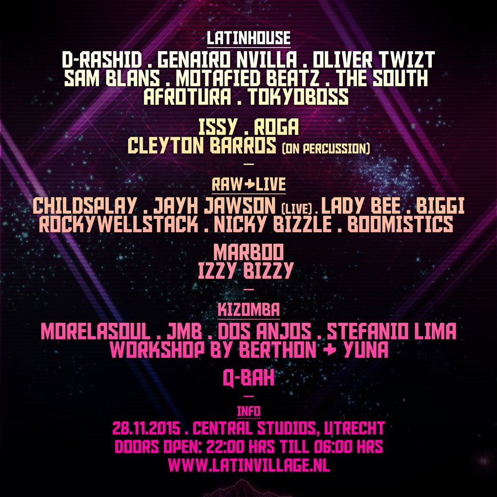 1DRASHID's tweet photo. Here we go!! #LatinVillage #Utrecht @ChildsPlay @ladybeeofficial @GenairoNvilla @OliverTwizt @Motafied_Beatz https://t.co/XtDsdzuNQr