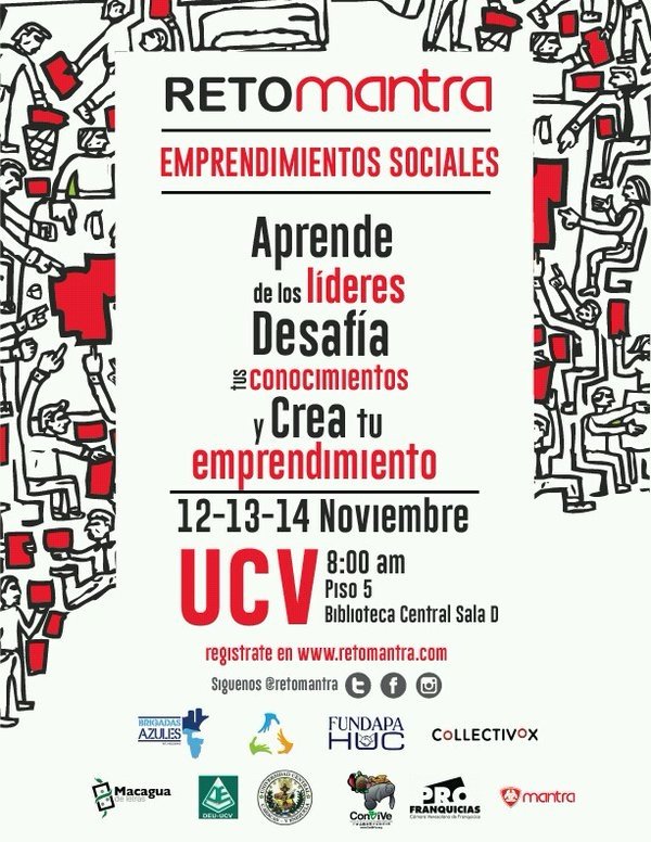 Hoy #ElRetoEsEmprender. <a href="/macaguadeletras/">MACAGUA</a> <a href="/DaryRecibirVE/">Dar y Recibir A.C</a> <a href="/Neoessentia/">Neo Essentia</a> @unionrockshow @brigadasazuelez @retomantra