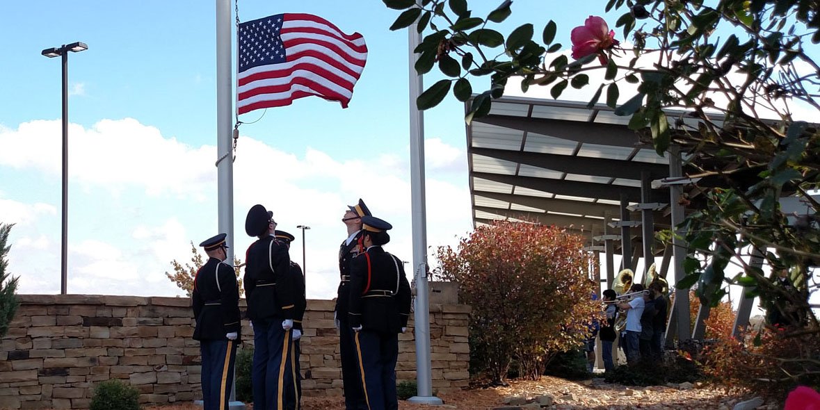FollowMercy's tweet photo. ICYMI: Video of flag once flown in Afghanistan, raised on #VeteransDay at #MercyCarthage: https://t.co/AFTxJAYcvH https://t.co/jvkkPOhUjo