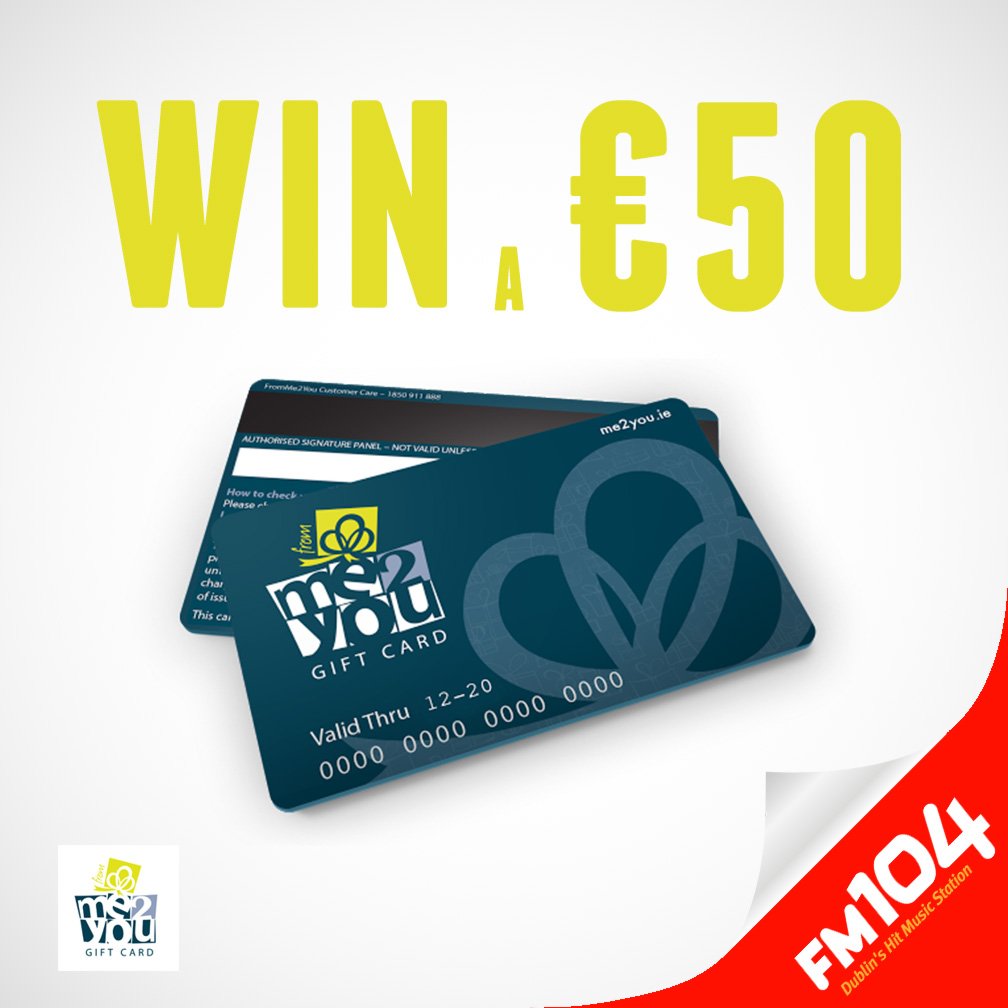 FM104's tweet photo. We're giving away a €50 @FromMe2You_Gift. All you have to do is RT to win! https://t.co/ZFftv4iWCy https://t.co/npgfcxPp0r